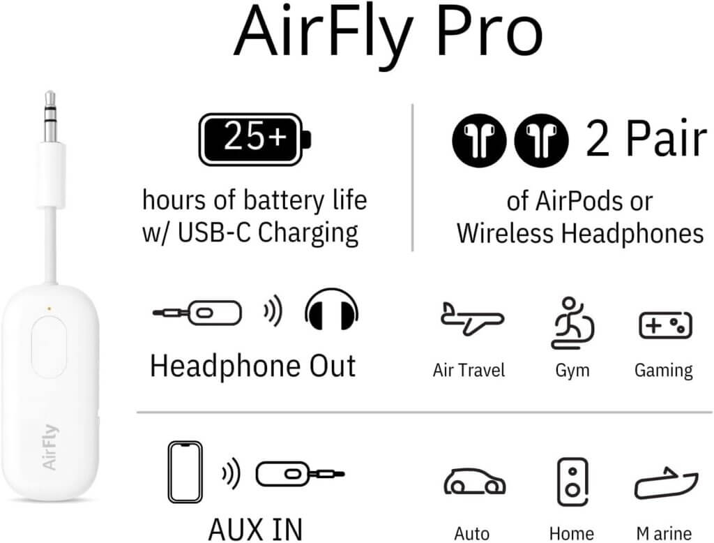 AirFly Pro Bluetooth Wireless Audio Transmitter Receiver